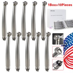 10 PCS Dental High Speed Handpiece Push Button Turbine 4 Hole NSK Pana Max Style