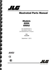 JLG 600A 660AJ Boom Lift S/N 030087000 to 0300177361 ILLUSTRATED PARTS MANUAL