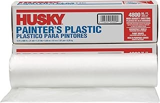 1-Roll of 12′ x 400′ Poly-America 03512H Husky Clear .31-Mil High Density Painte