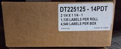 ZEBRA / ELTRON 2.25 x 1.25 (2-1/4″ x 1-1/4″) Thermal Labels – 4 rolls – 1135 per