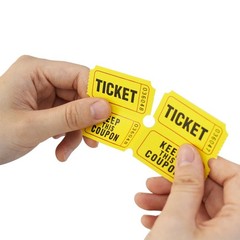 50/50 Raffle Tickets Double Rolls Full Set Assorted 4 Colors 4 ROLLS Pack Box