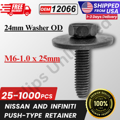 A 12066 M6-1.0 x 25mm Hex Head SEMS Bolt 24mm Washer OD GM 11503982, 25-1000PCS
