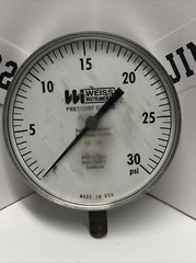 Weiss 0-30psi Steam Gauge 4 7/8″ Gauge- NOS- 1/4″NPT bottom mount