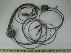 Burdick 10 Lead 15 Pin Plug EKG Cable LL RL RA LA V1 V2 V3 V4 V5 V6