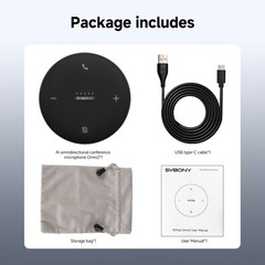 SVBONY Conference Speaker and Microphone Portable Speakerphone for Home Office