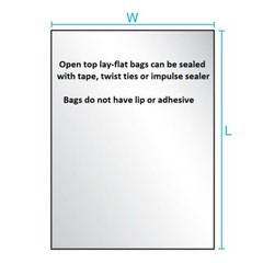 Clear Plastic Bags Packing Shipping Lay Flat Open Top Poly Baggie FDA 1 Mil 1Mil