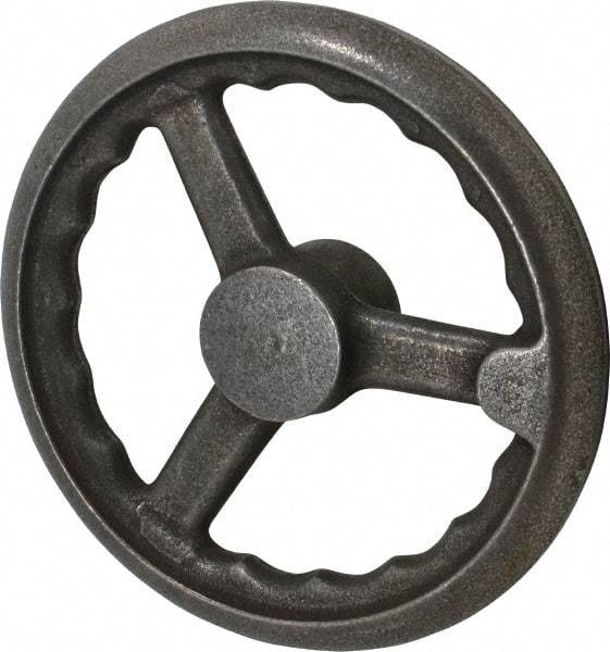 Gibraltar 8″, 3 Spoke Straight Handwheel 1.8″ Hub, Cast Iron, Unfinished