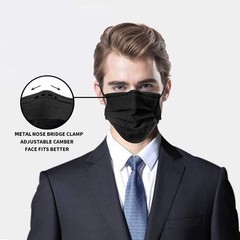 10-500 Black KN95 Face Mask Disposable Respirator 5 Layer CE FFP2 95% Protection