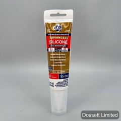 12-GE Advanced Silicone Kitchen & Bath Clear 100% Waterproof Caulk Sealant 2.8oz