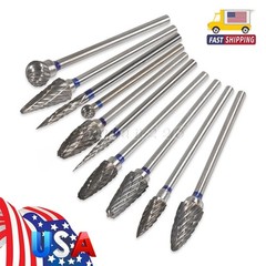 10pcs/Set Dental Tungsten Carbide Burs Plaster Alloy Acrylic Drill Polisher