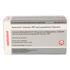 Septocaine® Silver Articaine HCl 4% w/Epinephrine 1:200,000 2026/9 50 Injectable