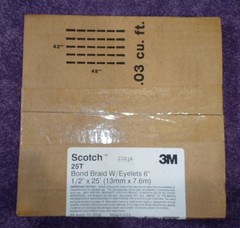 25FT 3M SCOTCH 25T Electrical Grounding Bond Braid w’ Eyelets 6″ 80-6100-9615-0