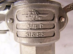 🌟 STAINLESS STEEL BRAIDED FLEXHOSE 63″ X 3/4″ CAM LOCK ENDS 3/4 D 316SS