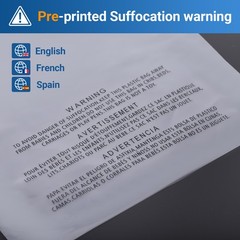 Clear Bags with Suffocation Warning Poly OPP Cello Merchandise Bag -Multi Sizes