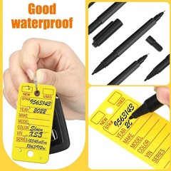 500 Pcs Key Tags with Labels Car Dealership Key Tags with Rings Blank Shop Label