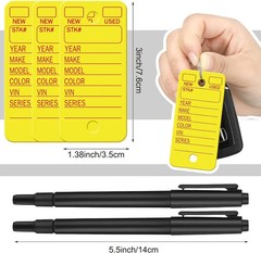 500 Pcs Key Tags with Labels Car Dealership Key Tags with Rings Blank Shop Label