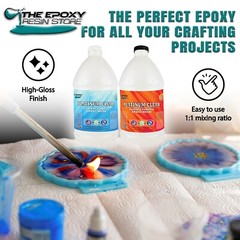 Clear Epoxy Resin Table top bar epoxy craft art coating epoxy – 2 GALLON KIT
