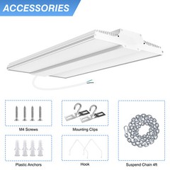 Commercial LED Linear High Bay Light 400W Industrial Warehouse Hanging Fixtures