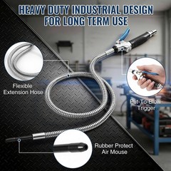High Pressure Air Blow Gun with Adjustable Flow Nozzle, 39 inch Long Air…