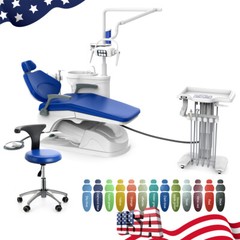 Dental Unit Chair DC Motor Computer Controlled+Stool /Storage Cabinet Tool Cart
