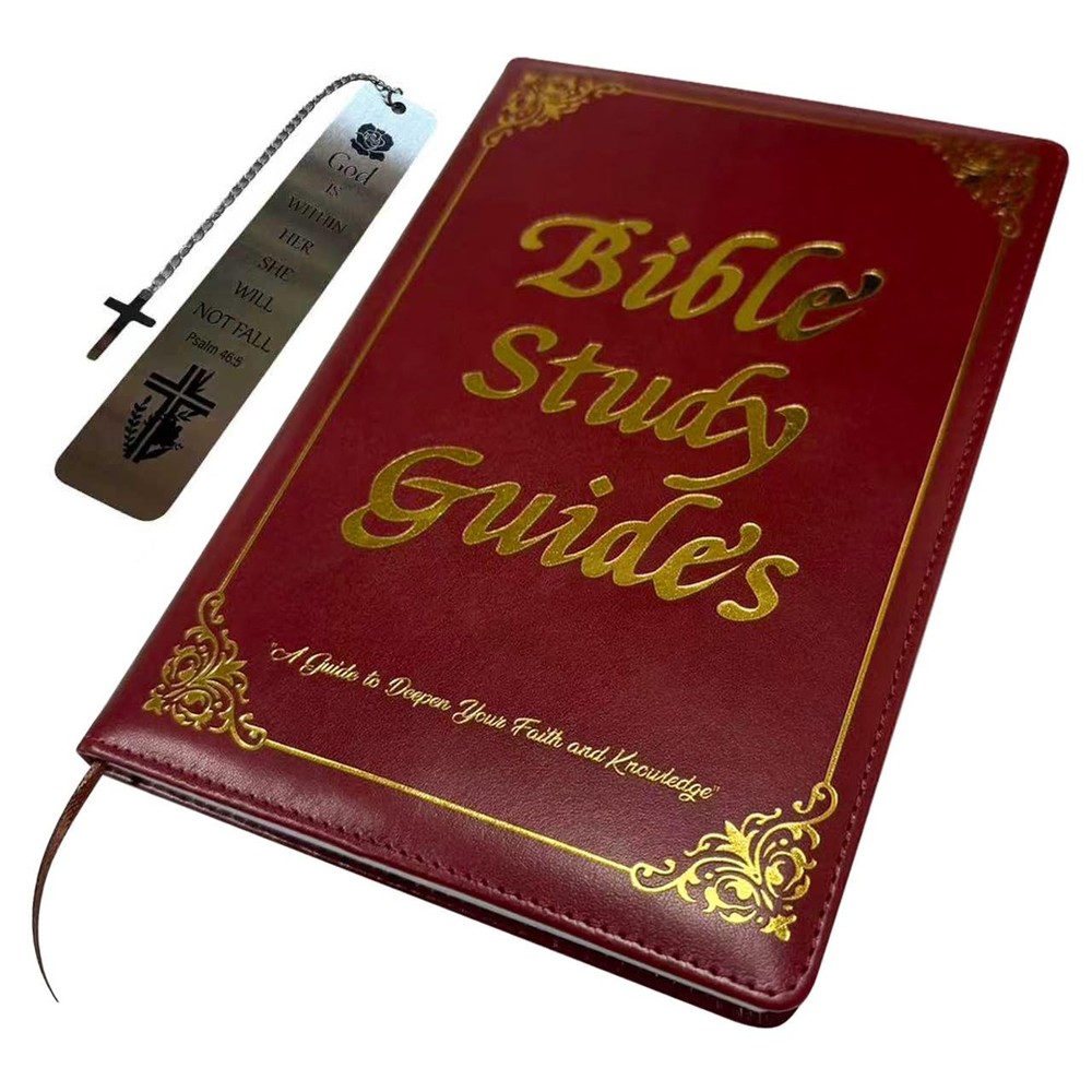 Bible Study Guide 66 Books Large Print Hardcover Journal Reflection Pages Script