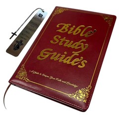 Bible Study Guide 66 Books Large Print Hardcover Journal Reflection Pages Script