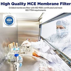 MCE Gridded Membrane Filters, 47mm Diameter, 0.22 um 0.45 μm Pore Size, STERILE