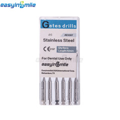 6Pcs Dental Endodontic Gates Drill Glidden 32mm Engine Use Stainless Steel Files
