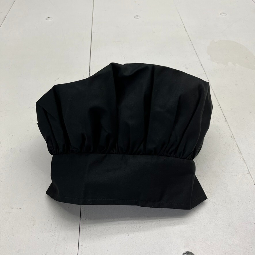 Uncommon Threads Black Chef Hat Unisex Adult One Size NEW