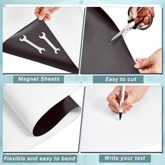 Blank White Surface Magnet Sheets 16 Inch x 5 Feet, 30 Mil Magnetic Roll Prin…