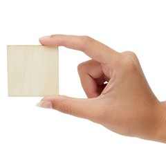 60 Pack 2x2in Poplar Plywood Wood Squares Unfinished for DIY Painting Crafts