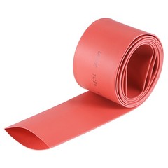 Heat Shrink Tubing 25mm Dia 41mm Flat Width 2:1 rate 1m – Red