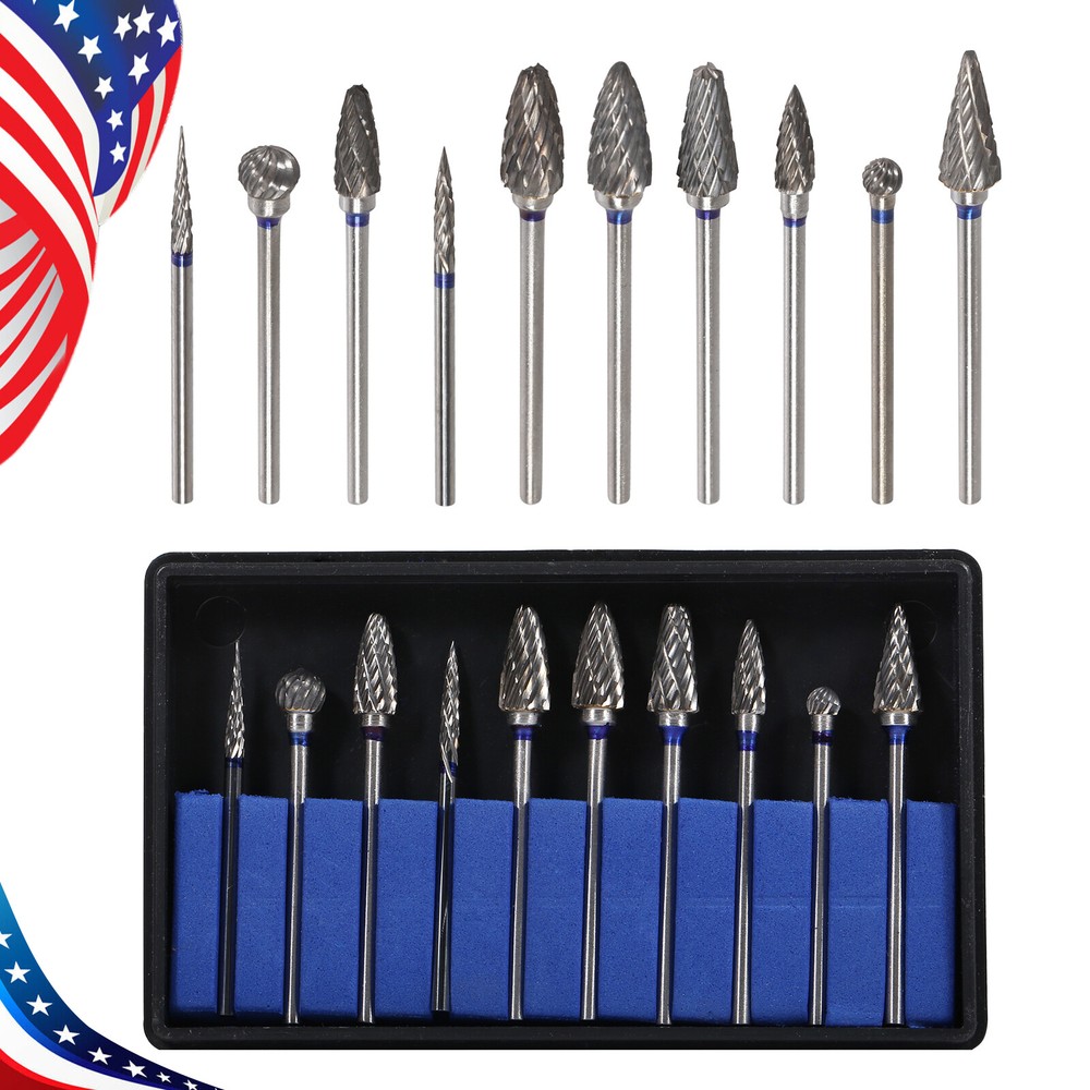 10X Tungsten Carbide Dental Acrylic Bur Drill Coarse Cutter 2.35mm Shank