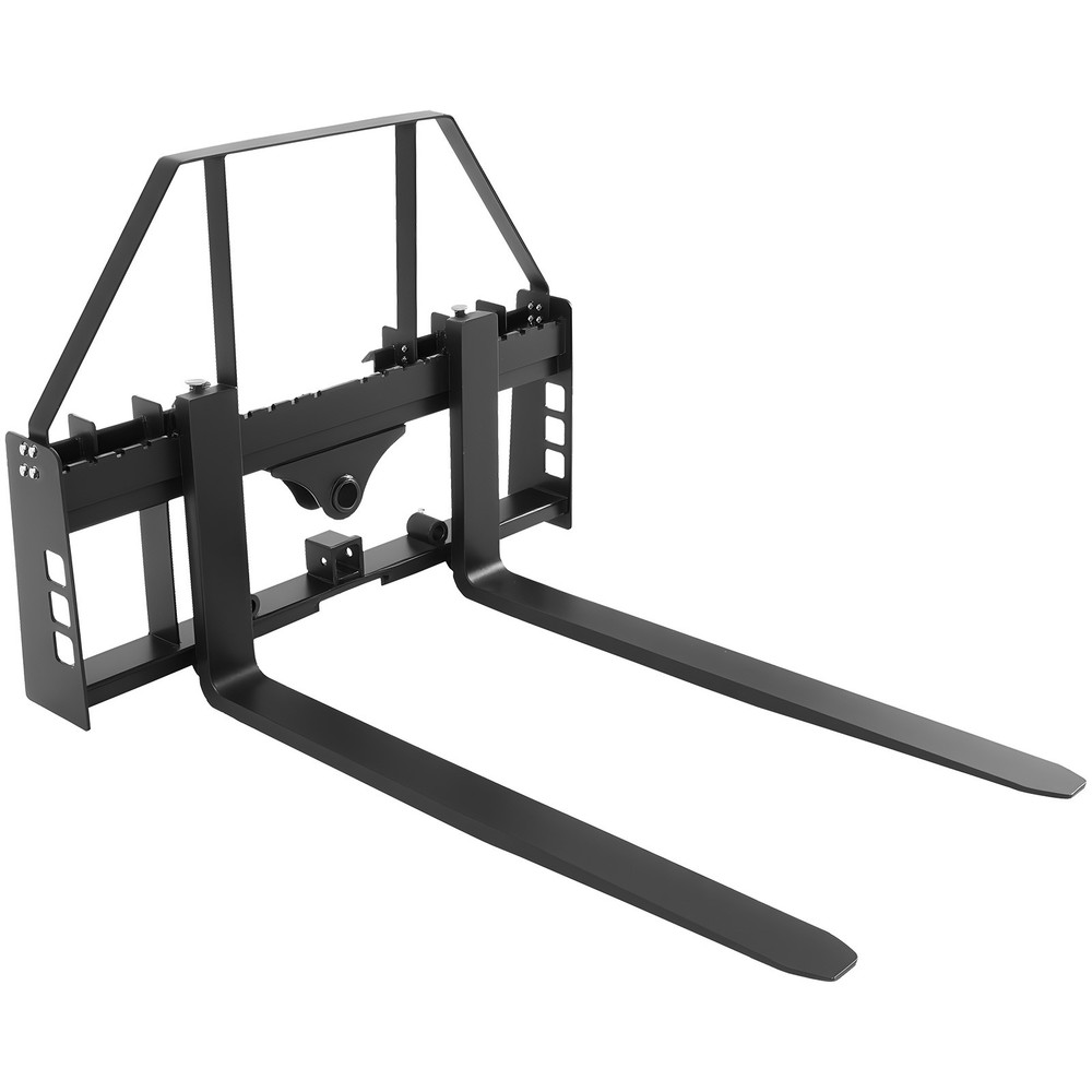 Uimoso Pallet Fork Frame Attachment with 48-inch Skid Steer Forks, 4000 lbs