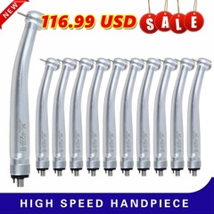 10 YABANG NSK Style Dental High Speed Handpiece Push Button 4Holes Air Turbine