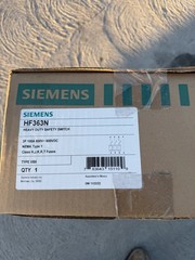 SIEMENS HNF363 3P 100A 600V-600VDC Safety Switch Nema Type 1