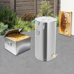 2 Frame Honey Extractor Stainless Steel Manual Honey Press Extractor with Bucket
