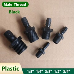 Plastic NPT Male Thread Reducer Connector Barb Hose Pipe Fitting Air Fuel Water