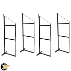 4 Pack Black Cargo Shipping Container Shelving Shelf Brackets Universal Fitment