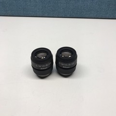 2 Nikon C-W10xB/22 Microscope Eyepieces+2 Nikon MBJ99000 Eyeguard for CFWN 10X
