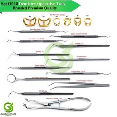 18Pcs Dentistry Operative Tools Tooth Cavity Preparation Restoration Instruments