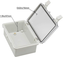 IP65 ABS Junction Box 5.9″ x 3.9″ x 2.8″ Waterproof Enclosure Clear Lid