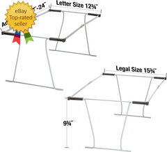 Universal Hanging File Frame, Letter and Legal Size, Rails 24 to 27, Steel 1 Set
