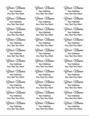 60 Personalized Elegant Cursive Script Address Labels Custom Stickers Free SH