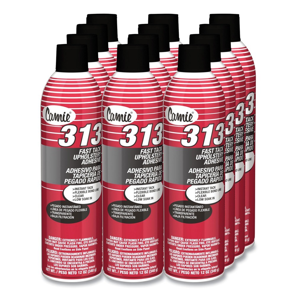 Claire CA313 12 oz Aerosol Spray Upholstery Adhesive – Dries Clear (12/CT) New
