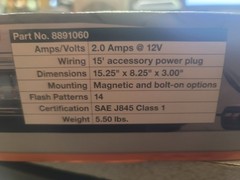 BRAND NEW BUYERS PRODUCTS # 8891060 LED MULTI-MOUNT 68 BULB AMBER LIGHT BAR