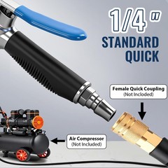 High Pressure Air Blow Gun with Adjustable Flow Nozzle, 39 inch Long Air…