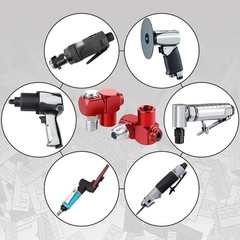 Red 360° Swivel Design Portable Air Tool Adapter 360 Degree 1/4” NPT Rivet Gun