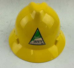 MSA V-Gard Slotted Full Brim Hard Hat w/ Fas-Trac III Suspension – Yellow