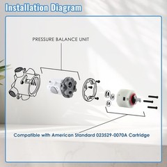 Dreyoo Pressure Balancing Unit Compatible with American Standard as shown